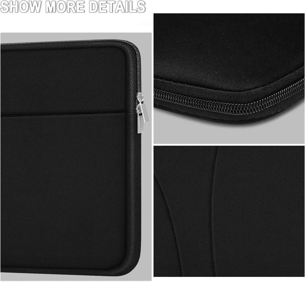 Laptop Case 14 Inch Slim Traveling Laptop Sleeve Cover with Zippered Pocket | Laptop Bag, Shockproof Protective Carrying Briefcase Computer Case for 14" Macbook Air/Pro, HP, Dell, Lenovo, Acer, Black