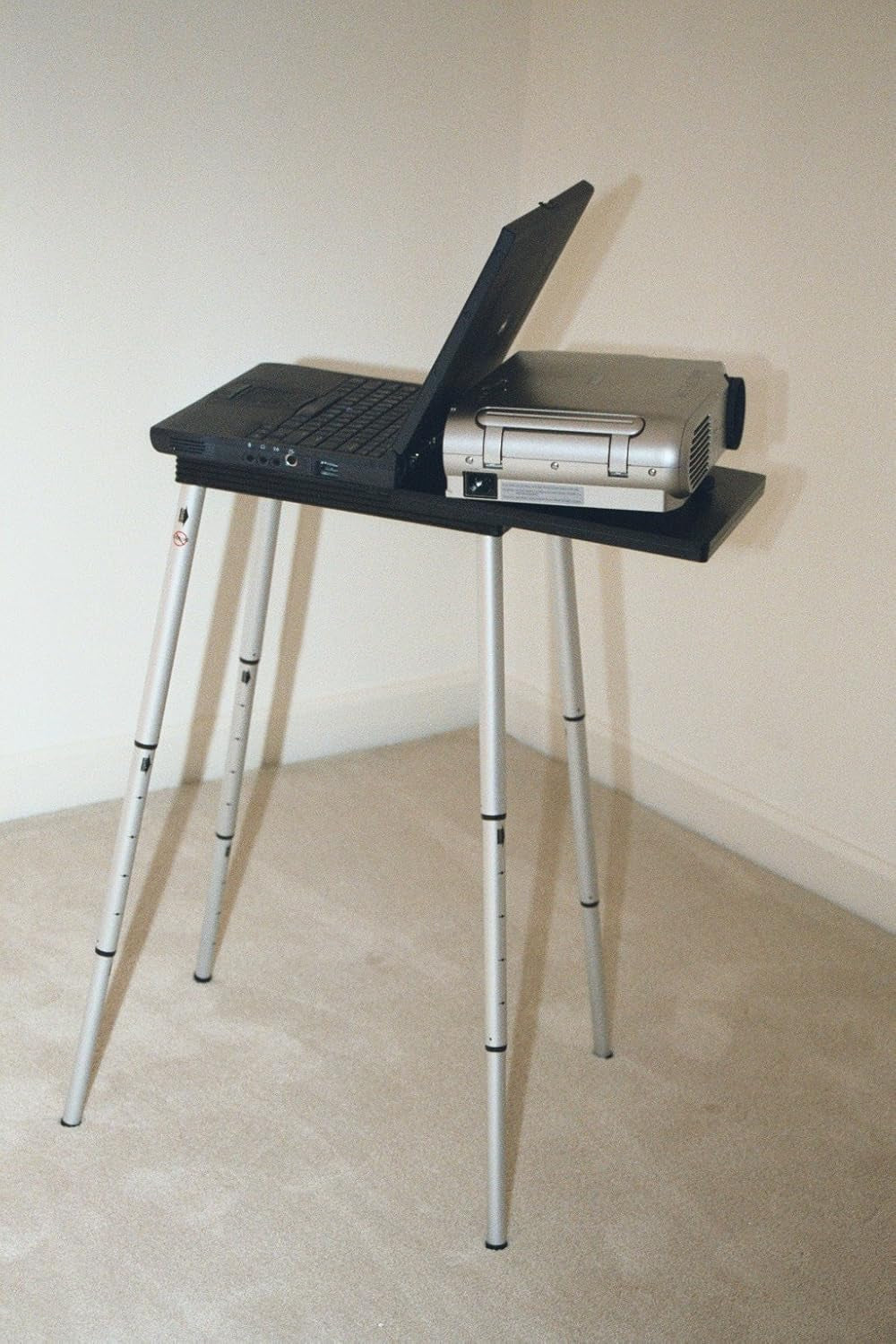 Black Portable Compact Lightweight Adjustable Height Laptop Notebook Computer Stand Table