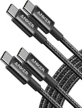 USB C to USB C Cable, 60W Fast Charging Cable (2-Pack, 6 Ft, Black)
