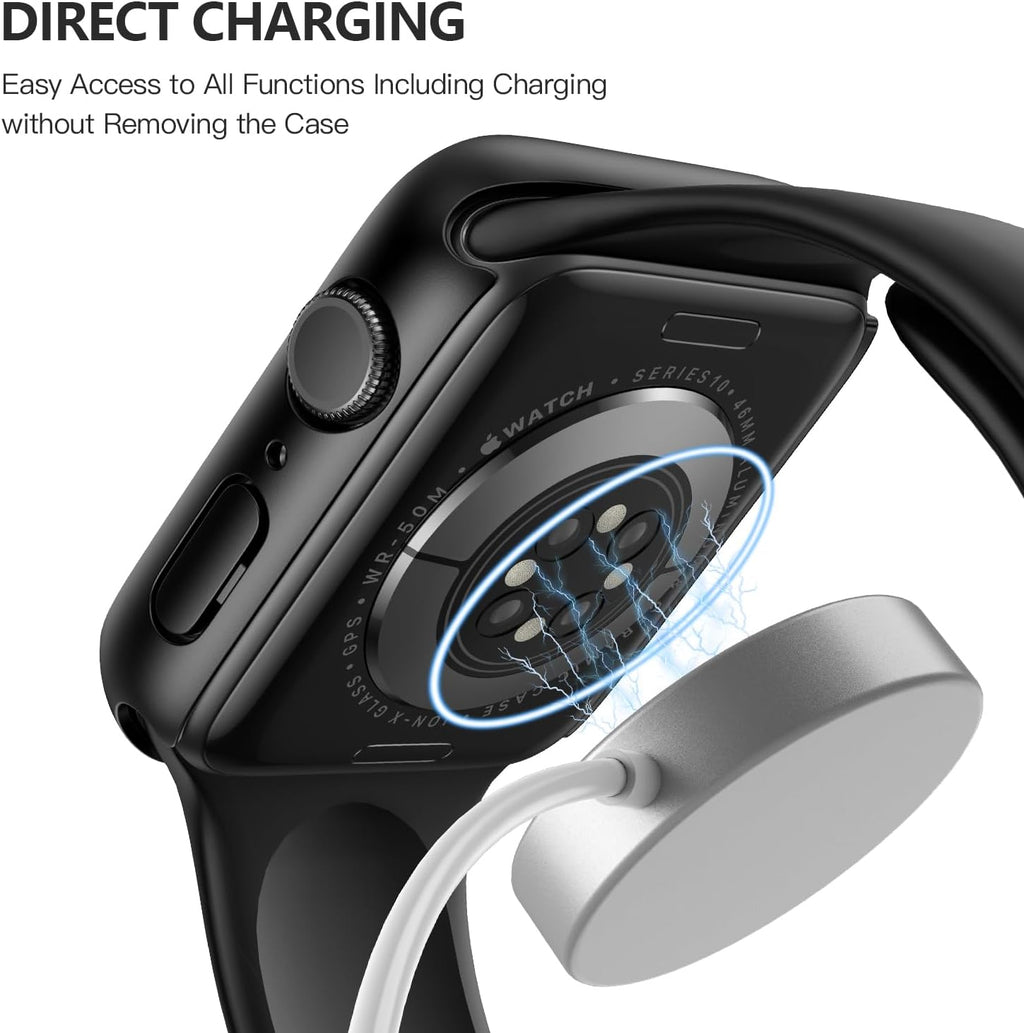 Protective Case with Screen Protector for 46mm Apple Watch Series 11/10