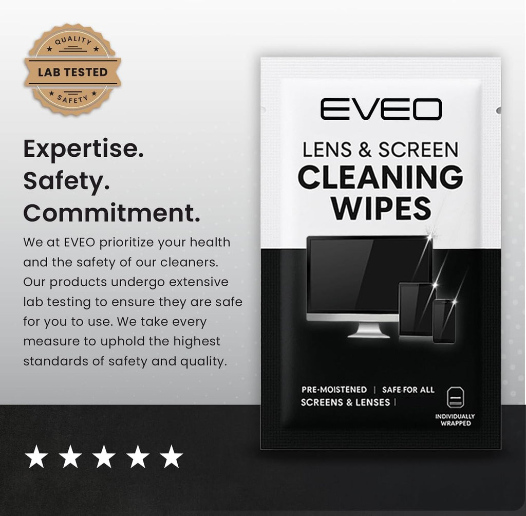 Screen Wipes (150 Pack) - Electronic Wipes, Computer Screen Cleaner Wipes for Electronics | Computer Screen Wipes & Laptop Cleaner, Phone Wipes, Car Screen Cleaner & More - Microfiber Included
