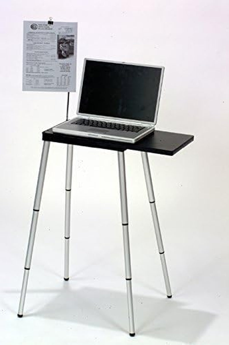 Black Portable Compact Lightweight Adjustable Height Laptop Notebook Computer Stand Table