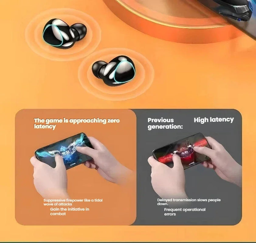 2025 New Wireless Bluetooth Earphones, Digital Display TWS, Ultra Long Range in Ear Gaming and Mobile Gaming Earphones