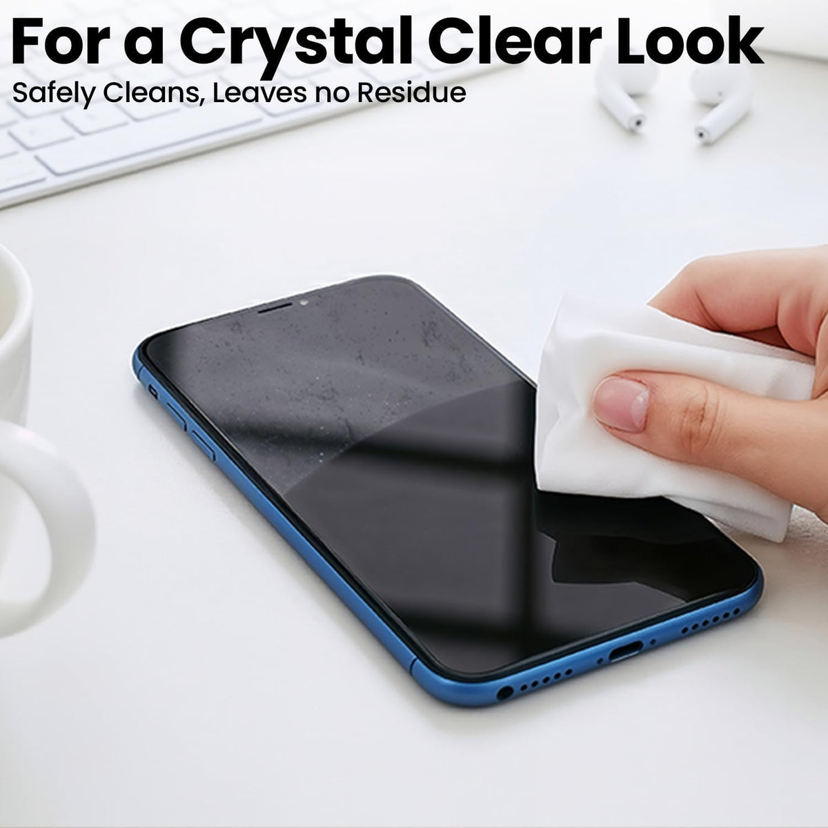 Screen Wipes (150 Pack) - Electronic Wipes, Computer Screen Cleaner Wipes for Electronics | Computer Screen Wipes & Laptop Cleaner, Phone Wipes, Car Screen Cleaner & More - Microfiber Included