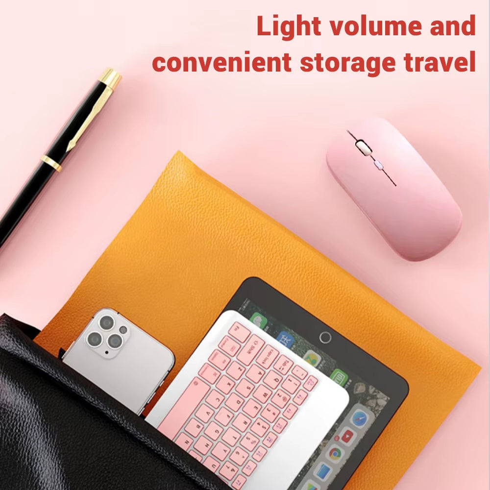 Mini Wireless Keyboard Bluetooth Keyboard for Ipad Phone Tablet Portable Bluetooth Keyboard and Mouse for Samsung Xiaomi Android