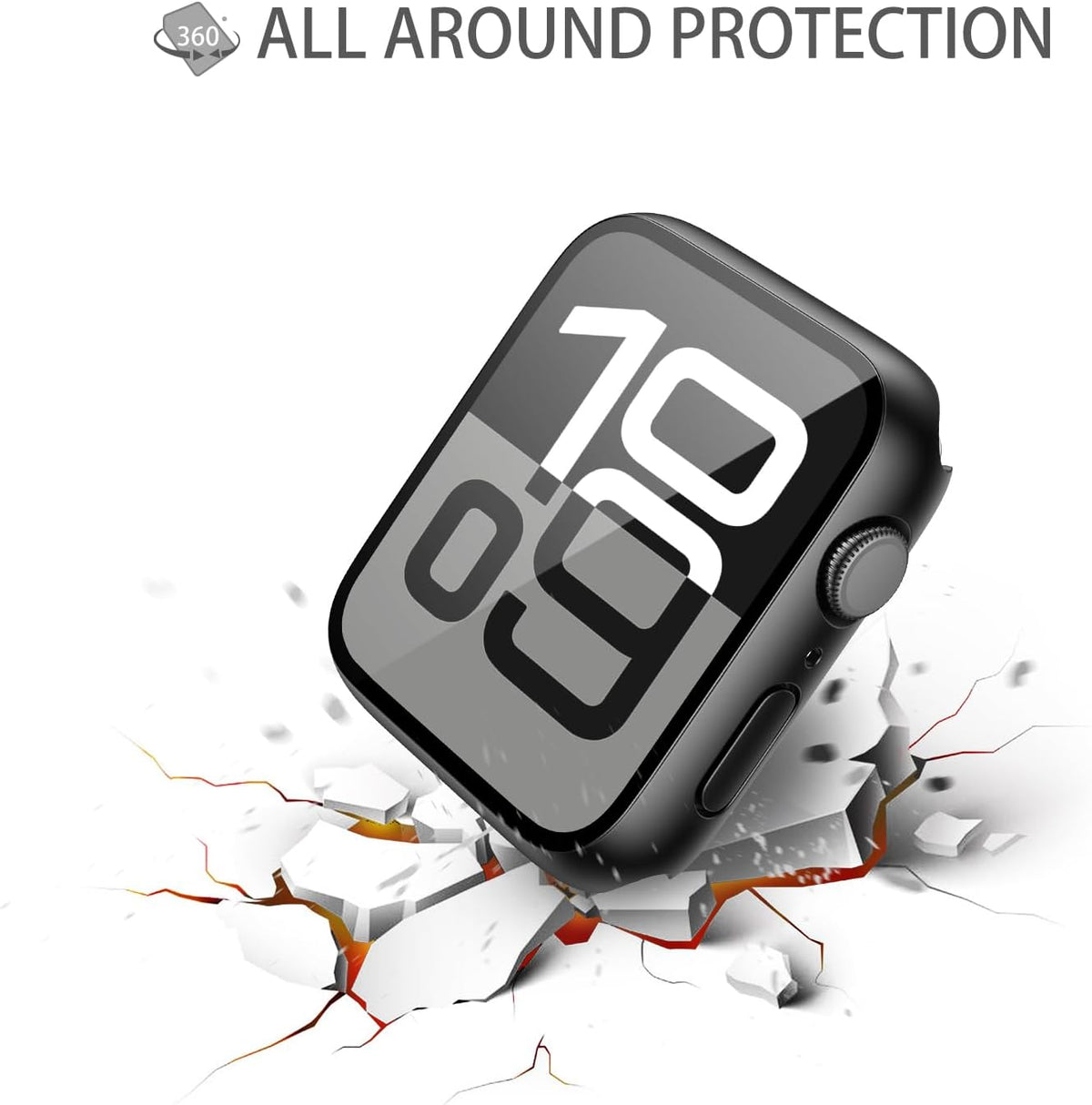 Protective Case with Screen Protector for 46mm Apple Watch Series 11/10