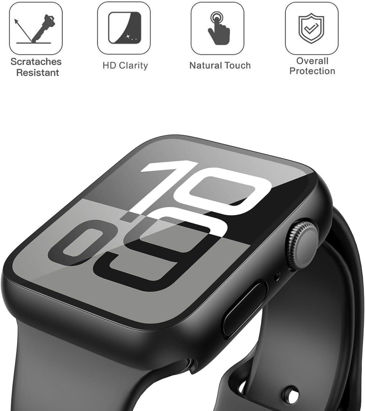 Protective Case with Screen Protector for 46mm Apple Watch Series 11/10