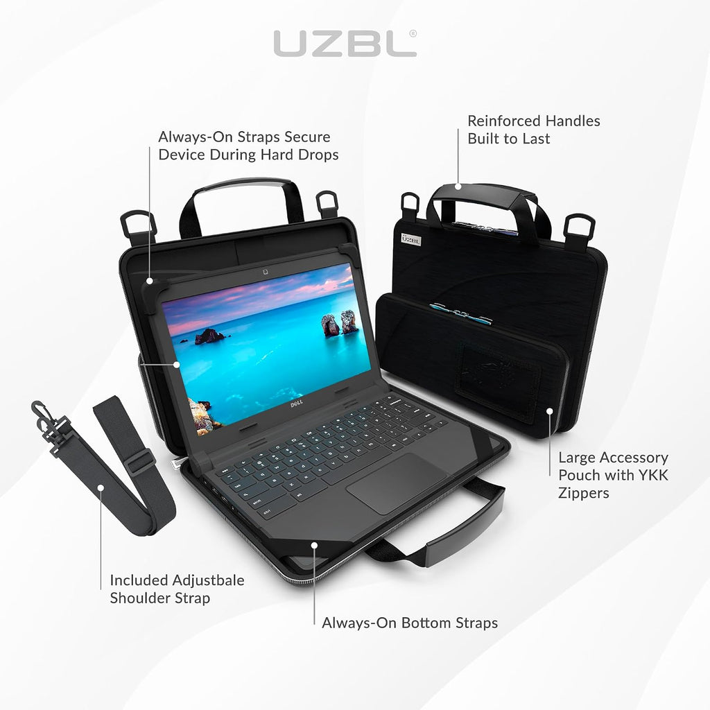 13-14 Inch Always on Pouch Work in Case for Chromebook and Laptops, Designed for Students, Classrooms, and Business