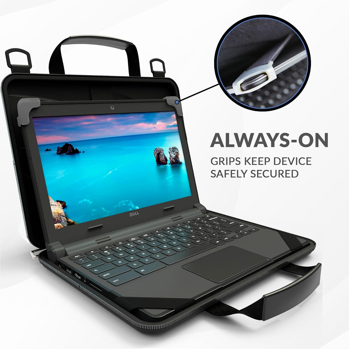 13-14 Inch Always on Pouch Work in Case for Chromebook and Laptops, Designed for Students, Classrooms, and Business