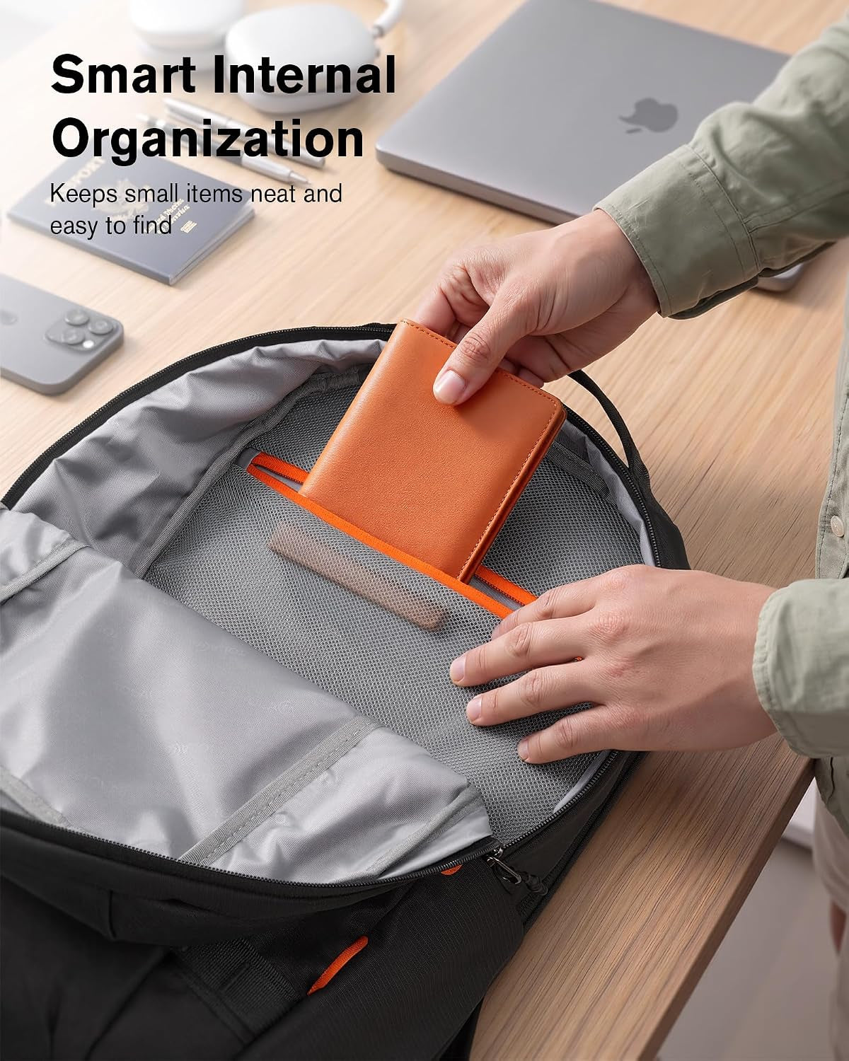 Travel Laptop Backpack 30L Carry on TSA Approved for Commute Trips | 100% RPET Recycled Fabric | Eva-Cushioned Laptop Protection | TSA 180° Lay-Flat Opening | Reinforced Stability Base Panel