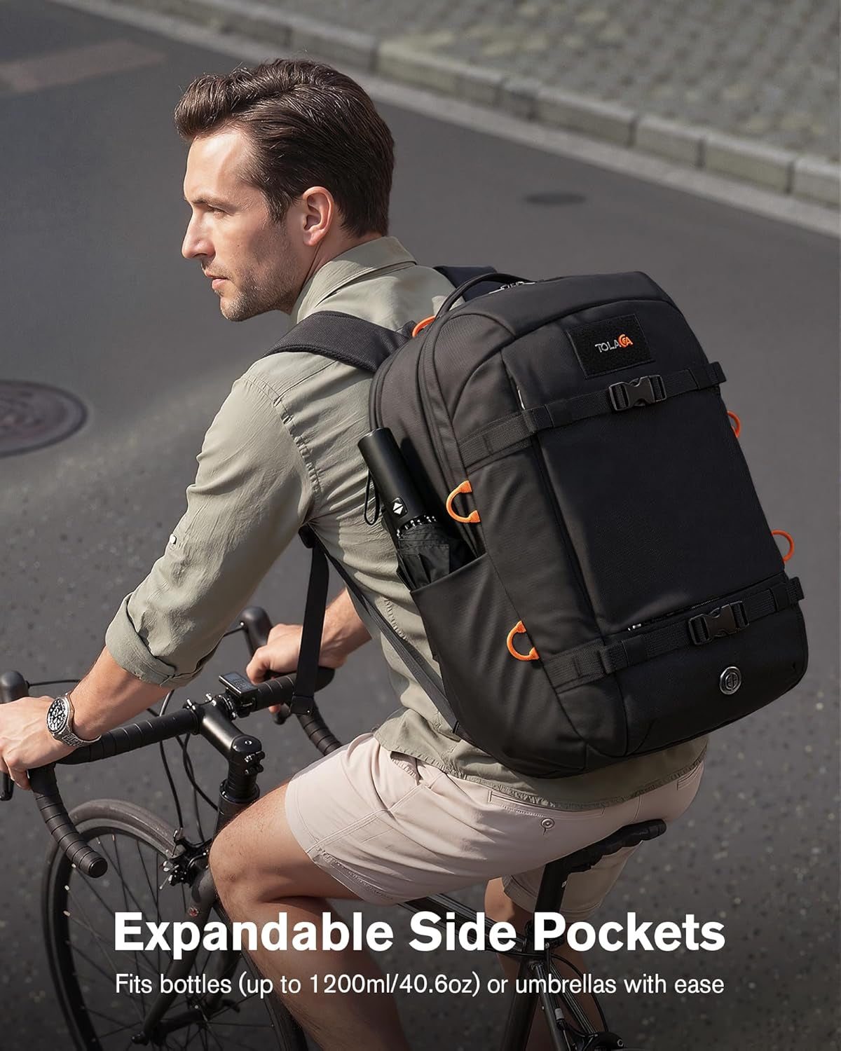 Travel Laptop Backpack 30L Carry on TSA Approved for Commute Trips | 100% RPET Recycled Fabric | Eva-Cushioned Laptop Protection | TSA 180° Lay-Flat Opening | Reinforced Stability Base Panel