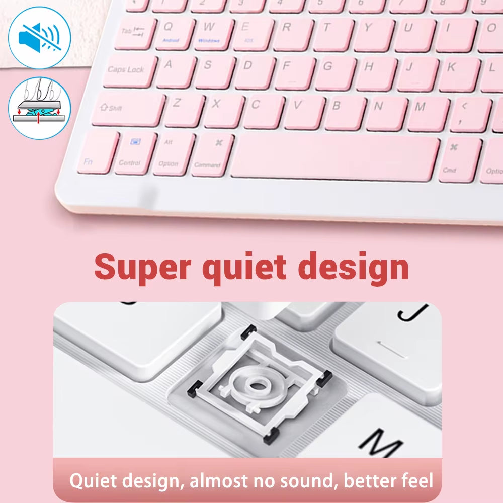 Mini Wireless Keyboard Bluetooth Keyboard for Ipad Phone Tablet Portable Bluetooth Keyboard and Mouse for Samsung Xiaomi Android