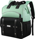 YALIXIAN Laptop Backpack for Women,College Work Teacher Backpack for 15.6 Inch Laptop with USB Charging Port,Travel anti Theft Laptops Backpack RFID anti Theft, Shoulder Purse Bags Green Black